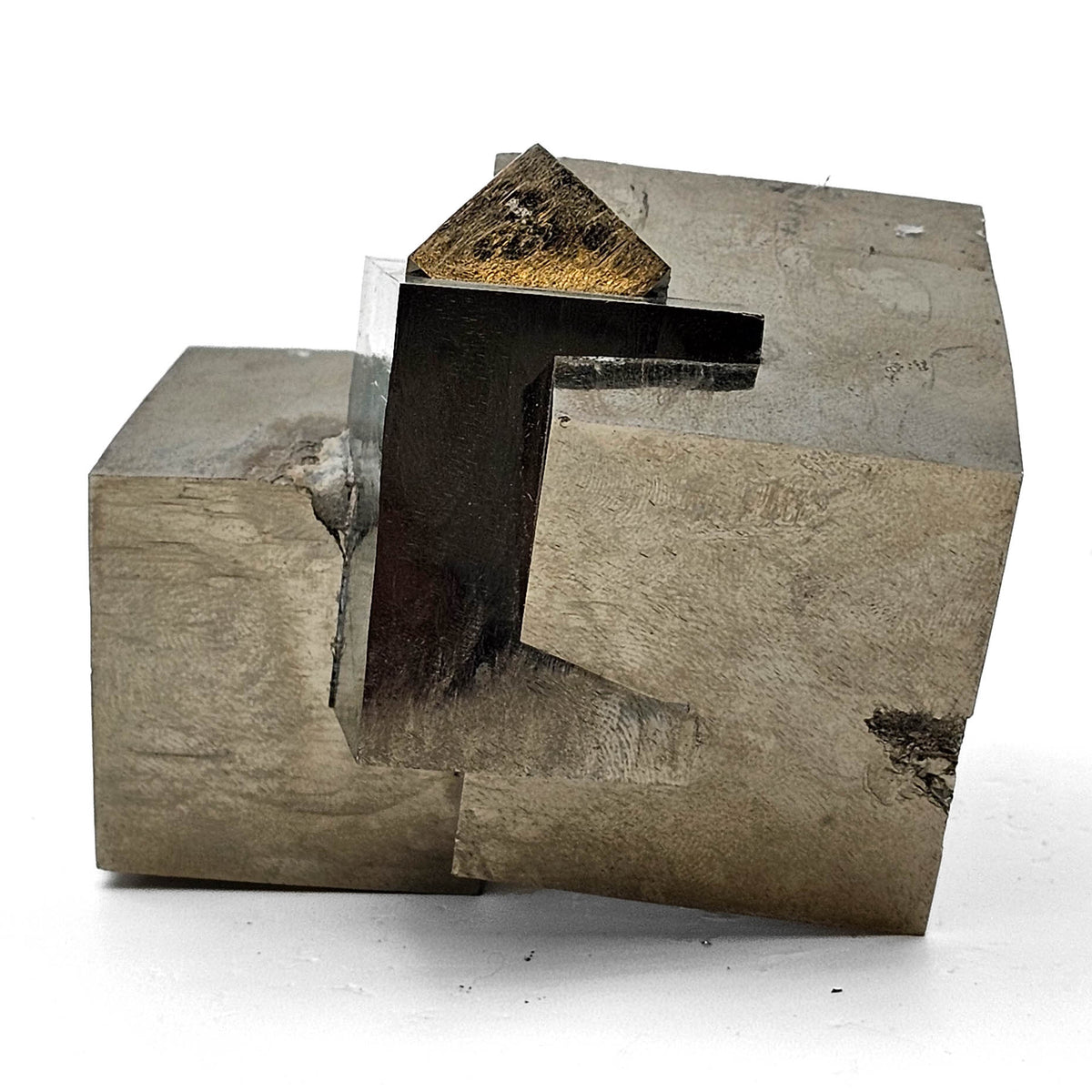 Cubic Pyrite Cluster specimen, an iron sulfide, from Ampliación a Victoria Mine, Navajún, La Rioja, Spain.