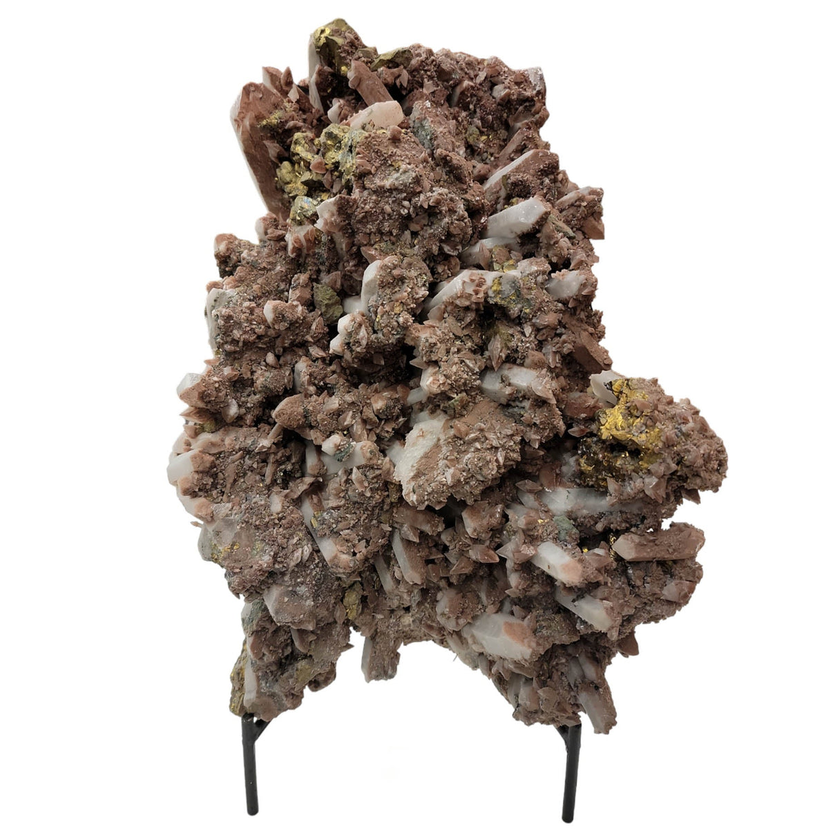Quartz, Calcite, Pyrite & Chalcopyrite - Statement Specimen - Mexico