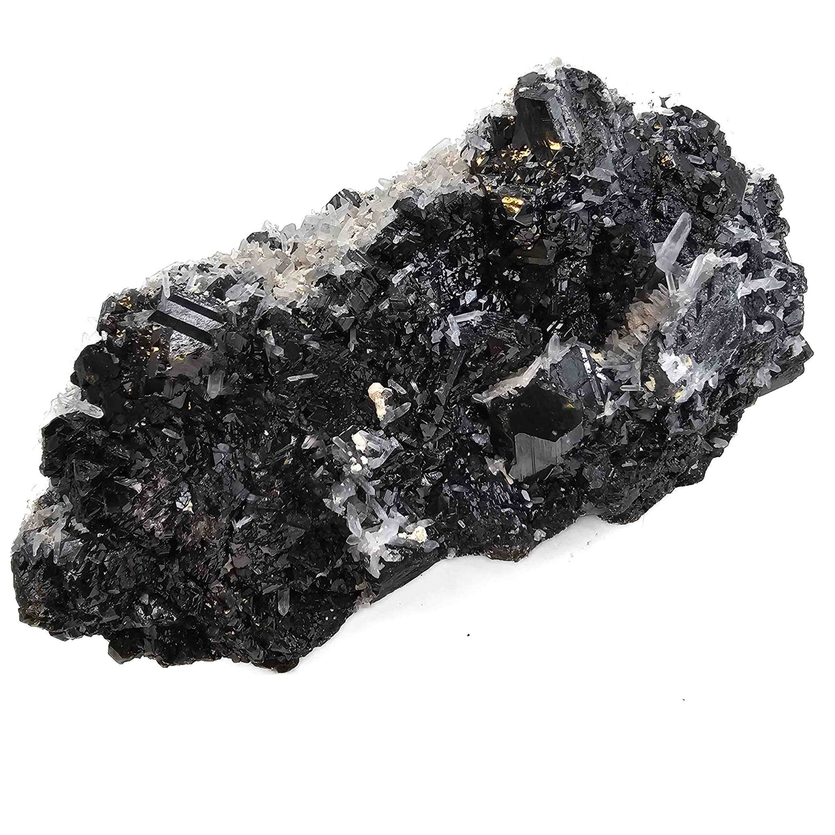 Quartz on Sphalerite specimen from Huanzala Mine, Huallanca District, Ancash, Peru.