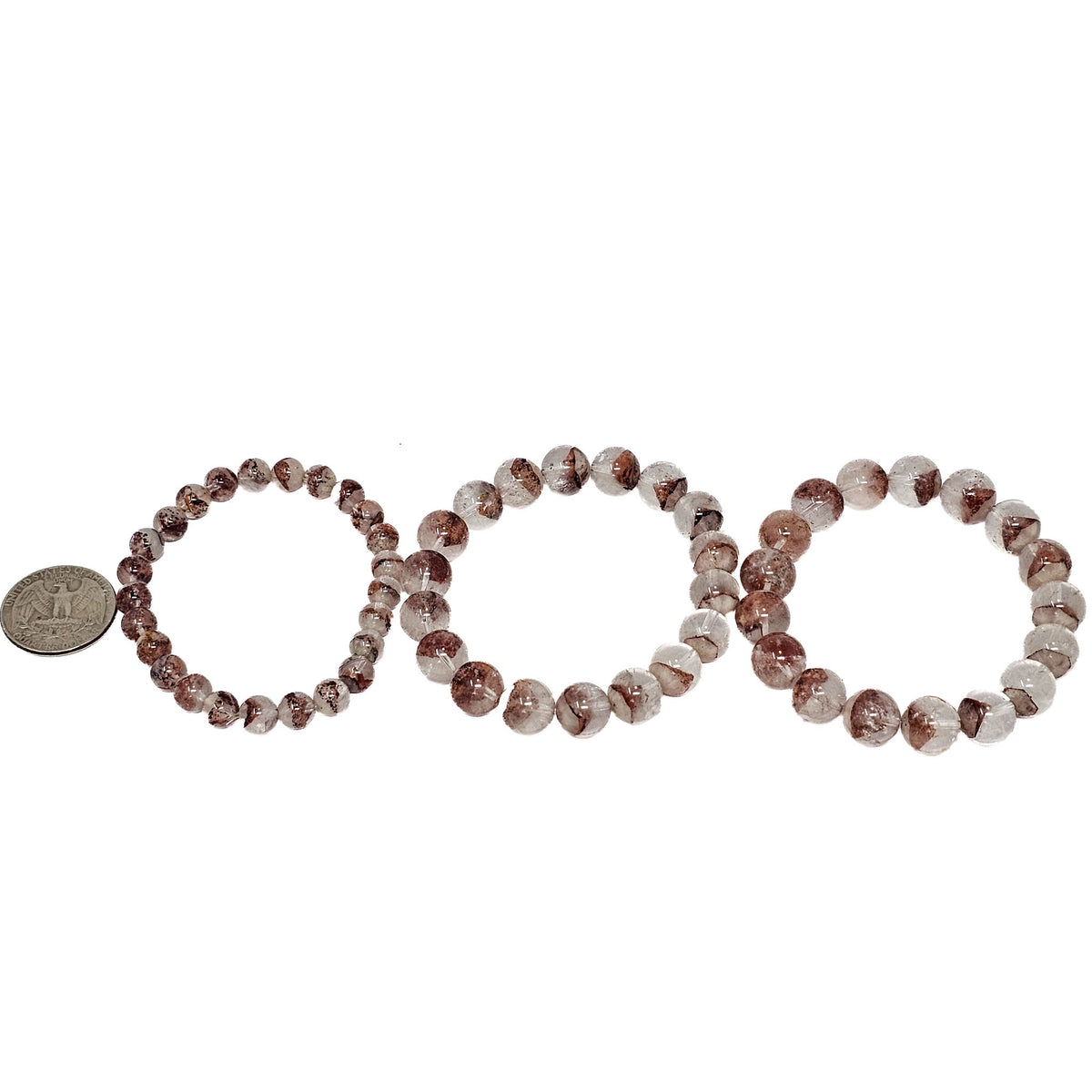 Red Phantom Quartz bead bracelet.