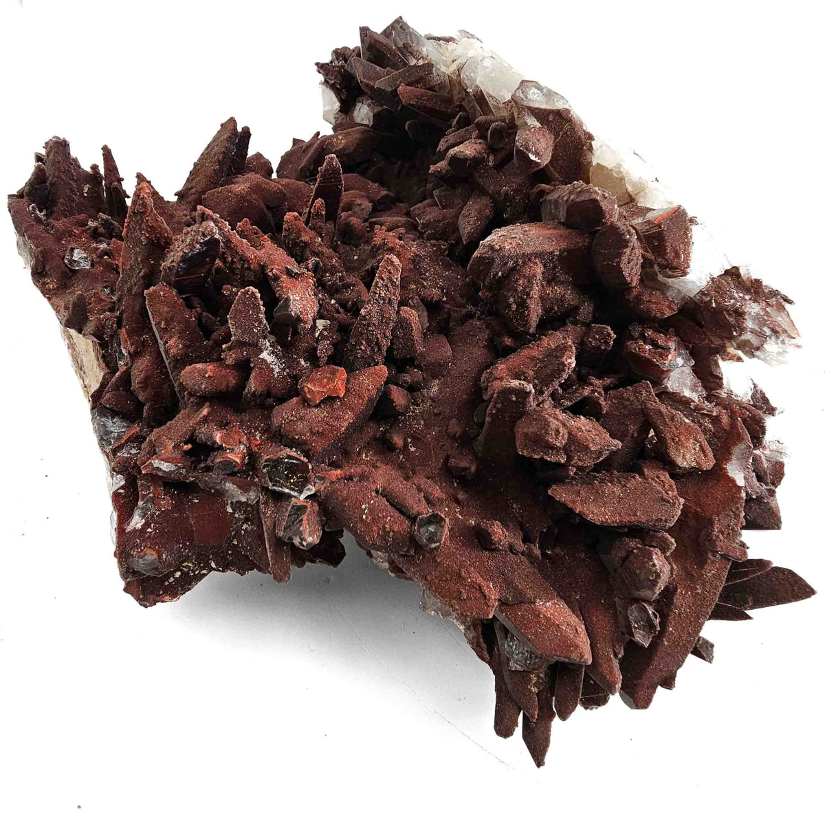 Red Quartz specimen from Atlas Mountains, Morocco.