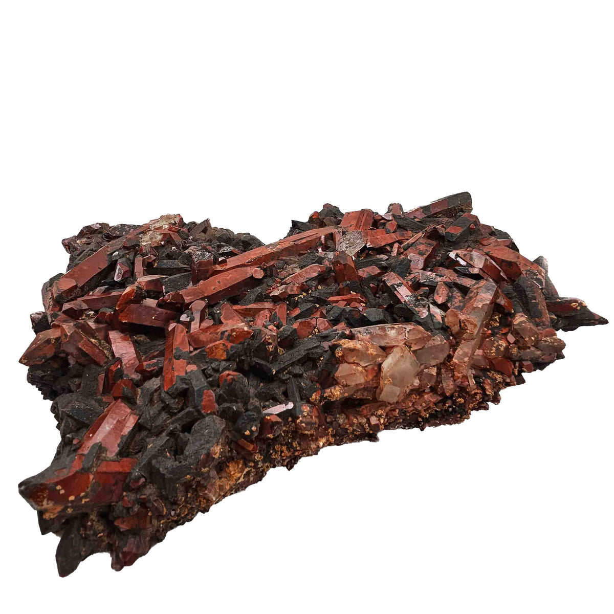 Red Quartz specimen from Atlas Mountains, Morocco.