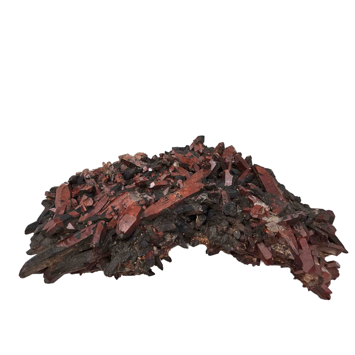 Red Quartz specimen from Atlas Mountains, Morocco.