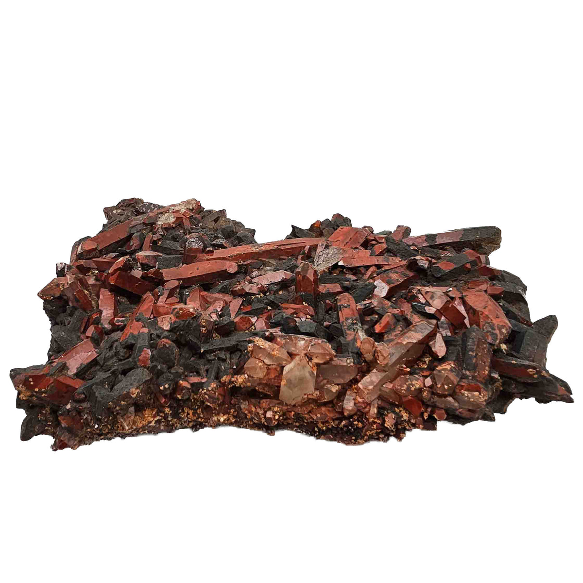 Red Quartz specimen from Atlas Mountains, Morocco.