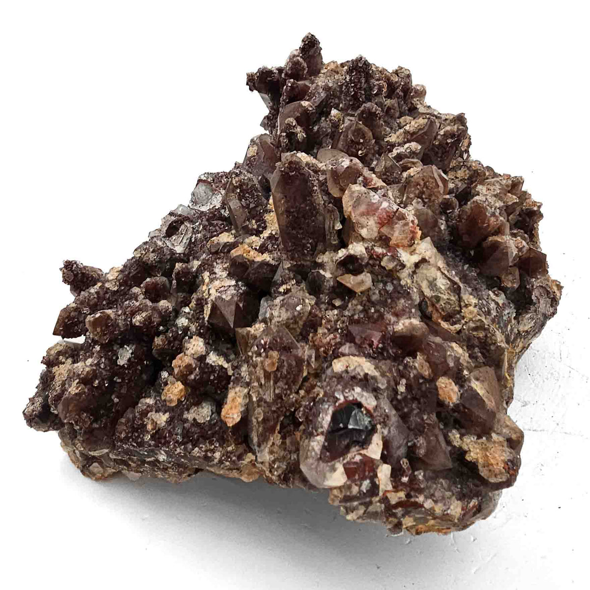 Red Quartz specimen from Atlas Mountains, Morocco.