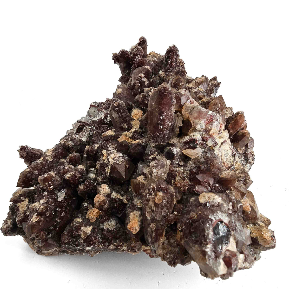 Red Quartz specimen from Atlas Mountains, Morocco.