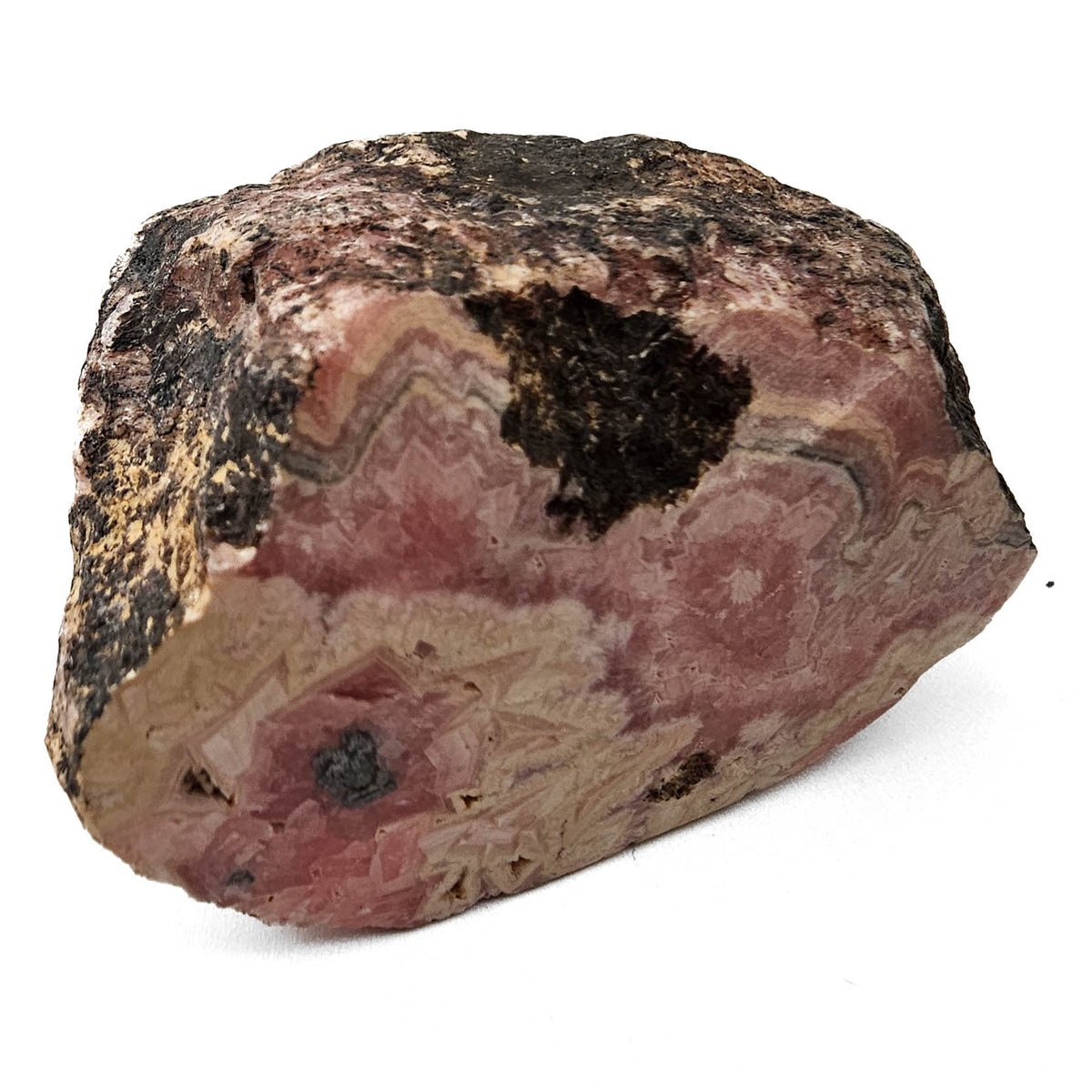 Rhodochrosite polished face specimen from Uchucchacua Mine, Oyón Province, Lima Department, Peru.