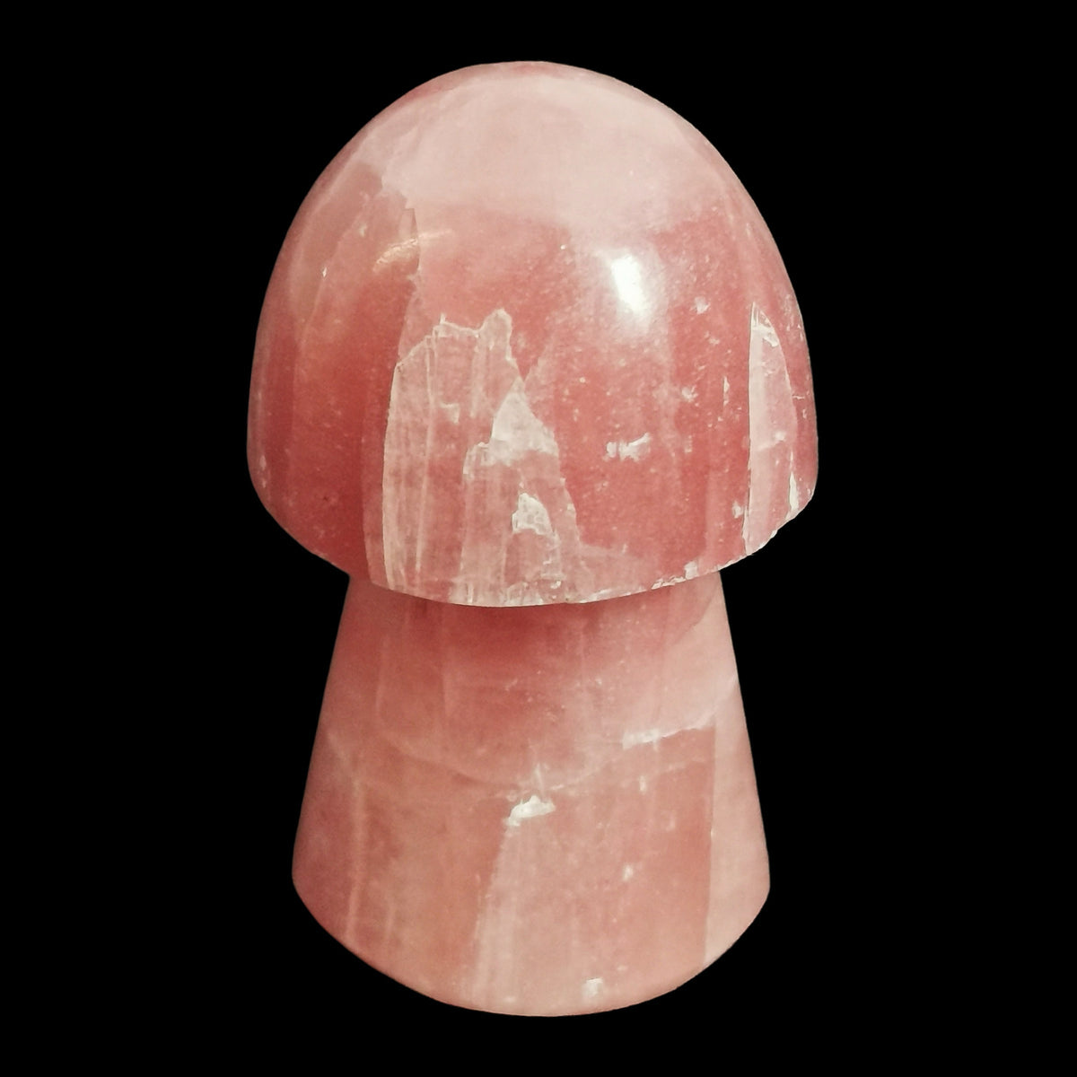 Rose Calcite Mushroom carving.