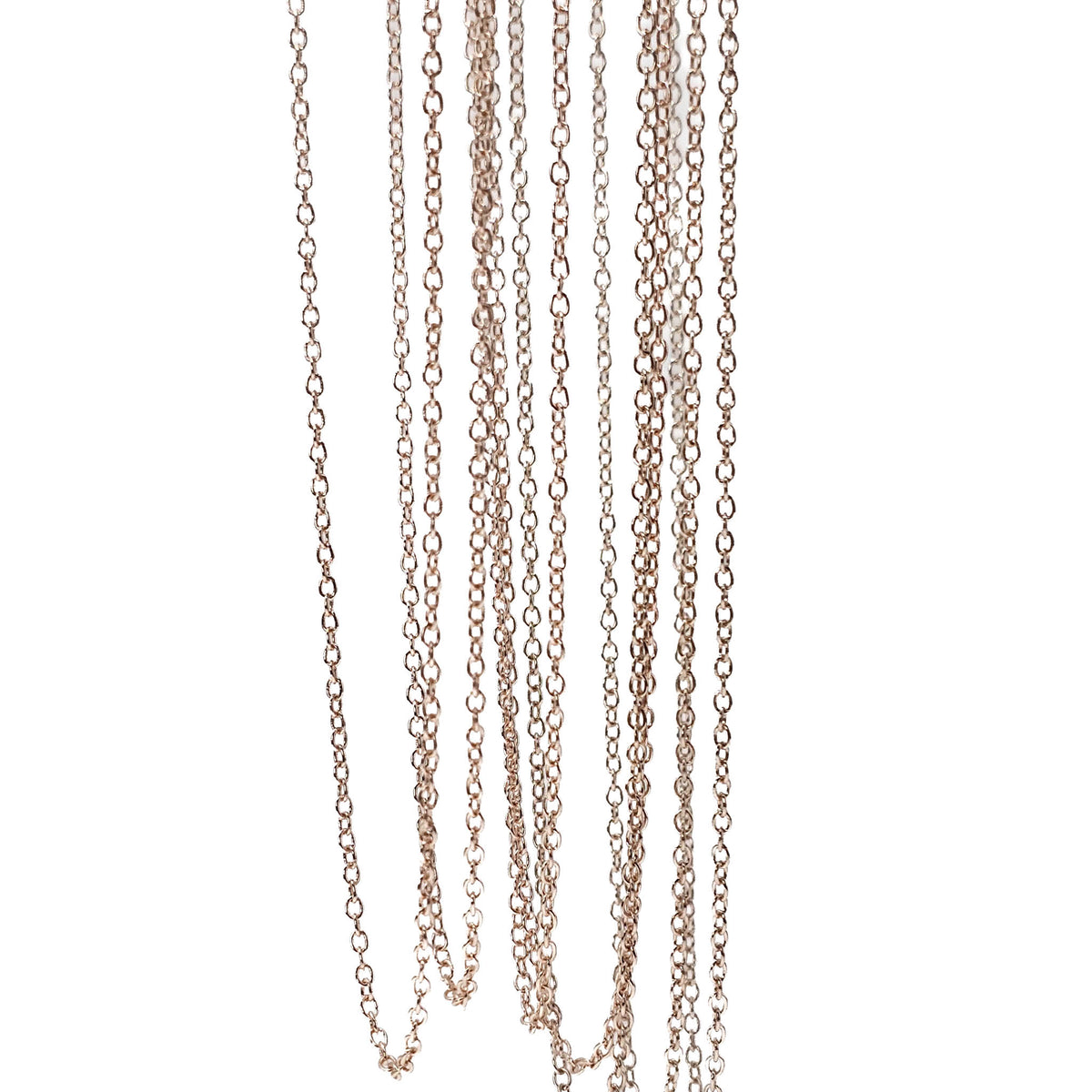 Rose Gold-plated chain.