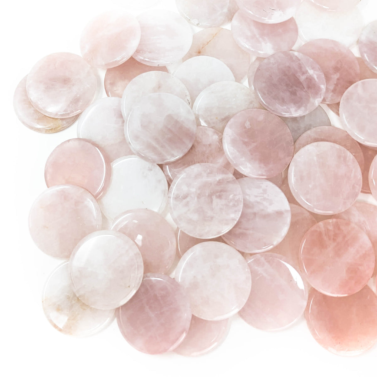 Rose Quartz flat disk from Brazil.