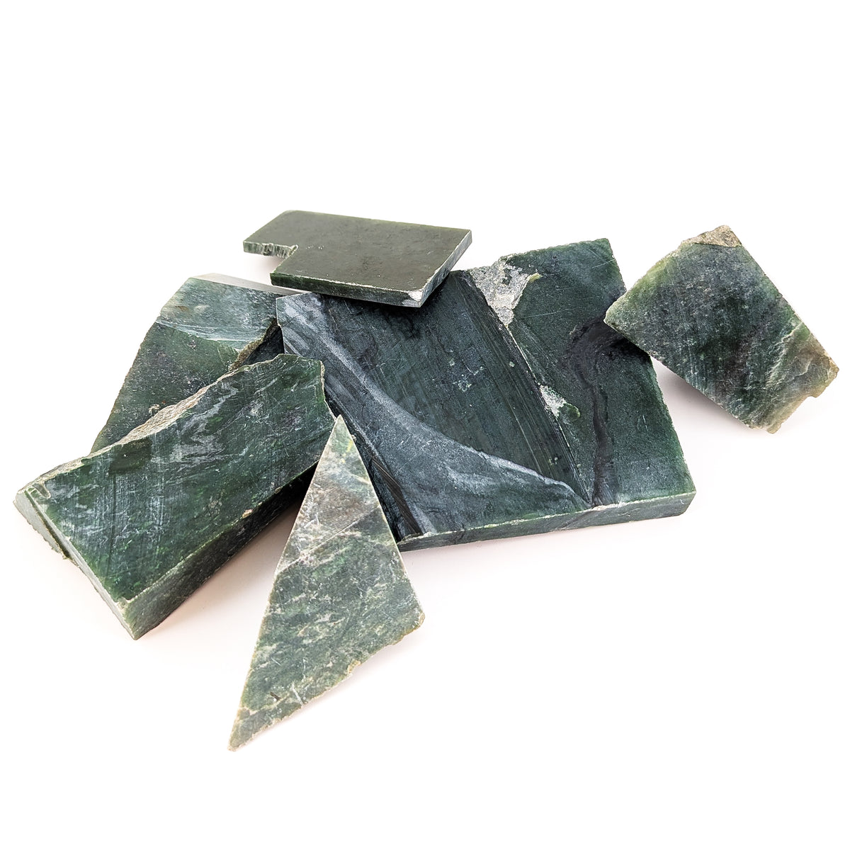 Nephrite Jade B+ grade rough from British Columbia, Canada.