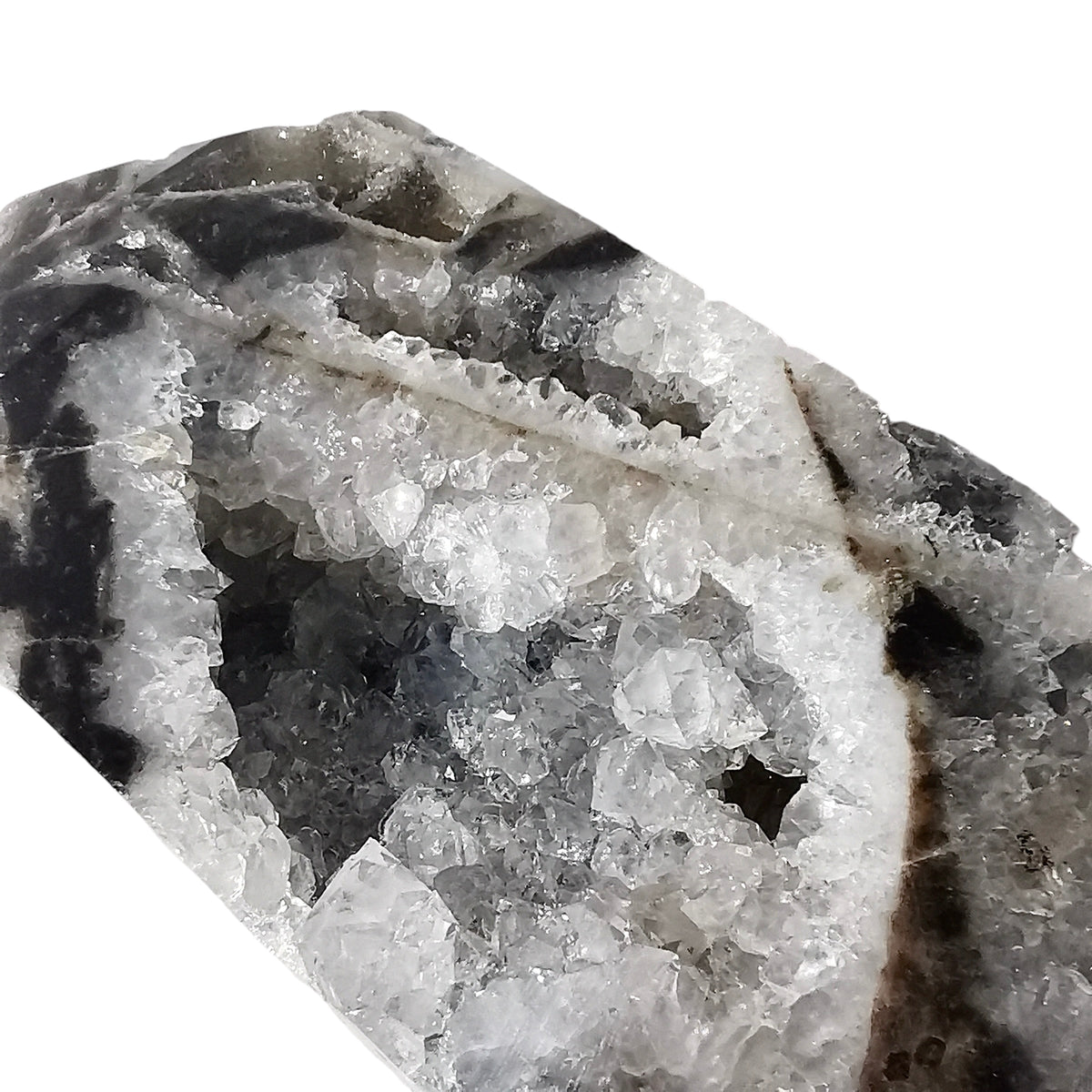 Snow Agate obelisk, a variety of chalcedony.