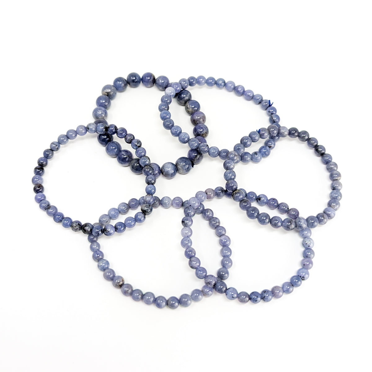 Tanzanite bead bracelet – five bracelets in a ring
