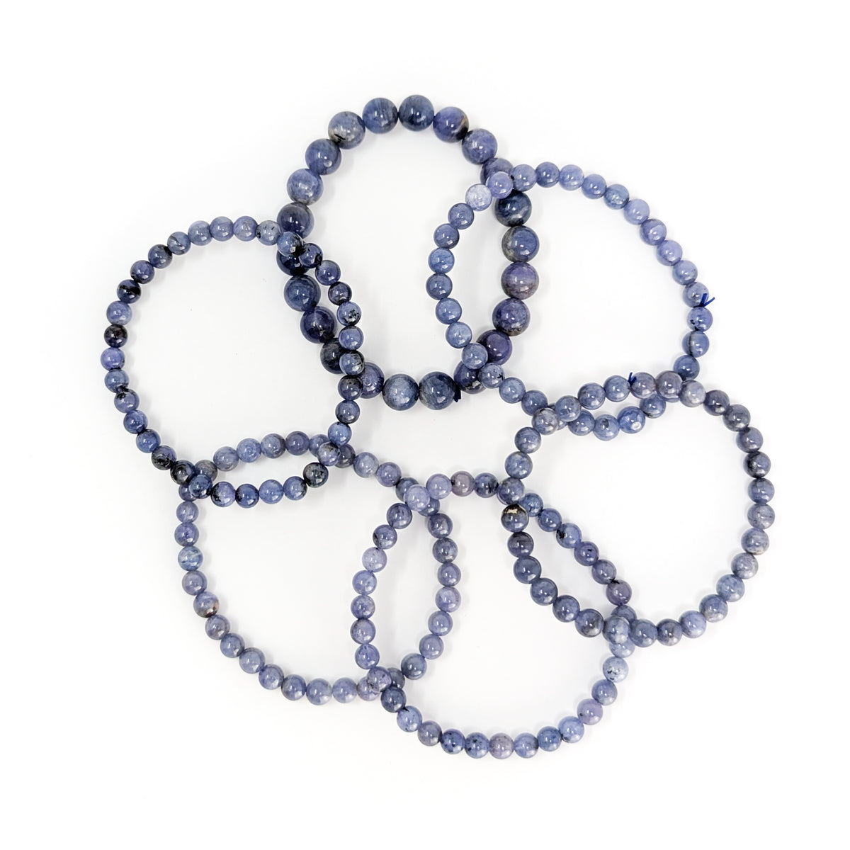 Tanzanite bead bracelet – six bracelets in a ring