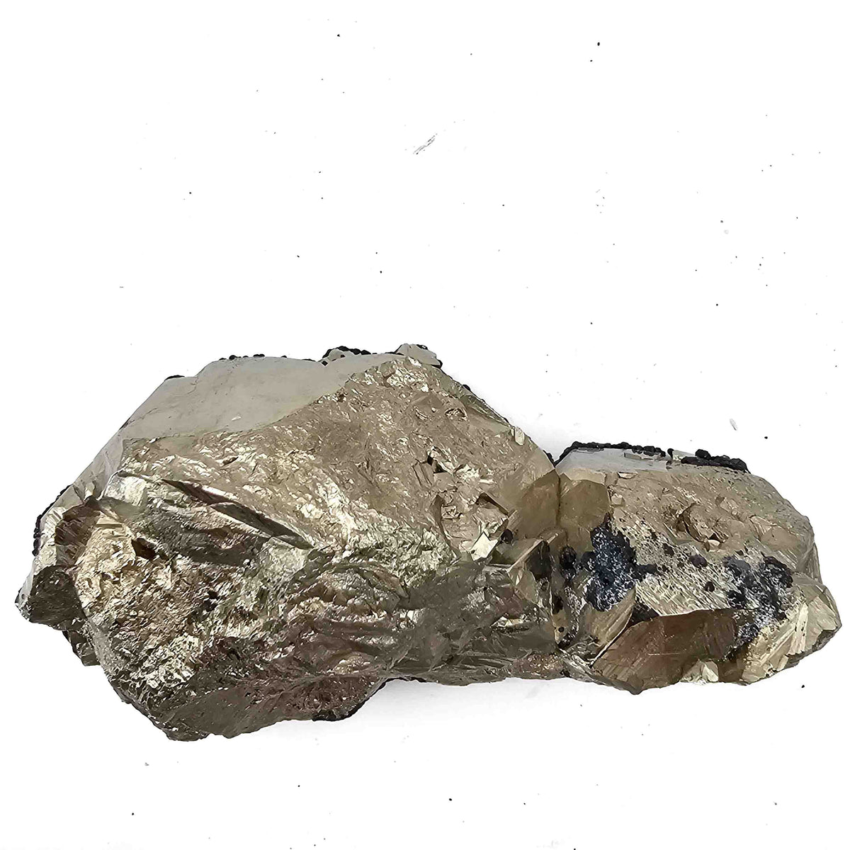Tetrahedrite on Pyrite specimen from Huanzala Mine, Ancash, Peru.