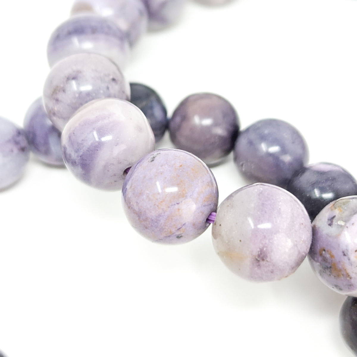 Tiffany stone bead bracelet: large beads close up