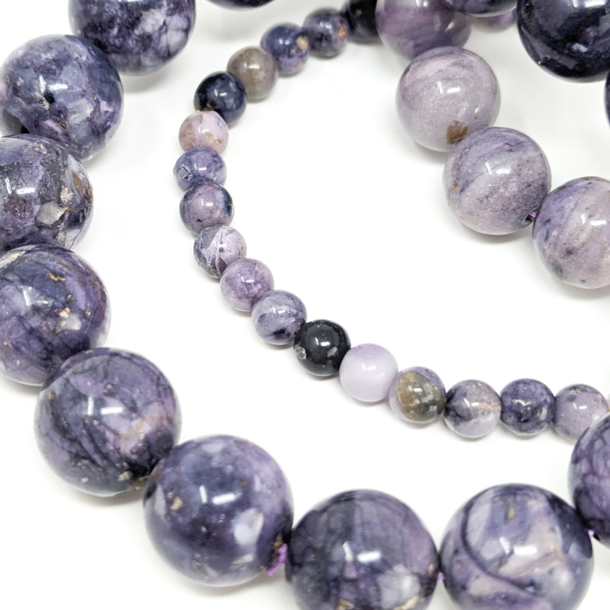 Tiffany stone bead bracelet: close view of beads