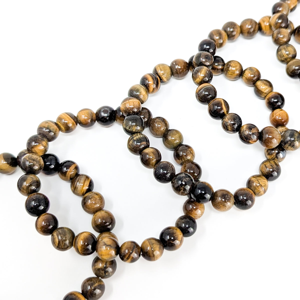 Tiger's eye bead bracelet from South Africa – group of bracelets