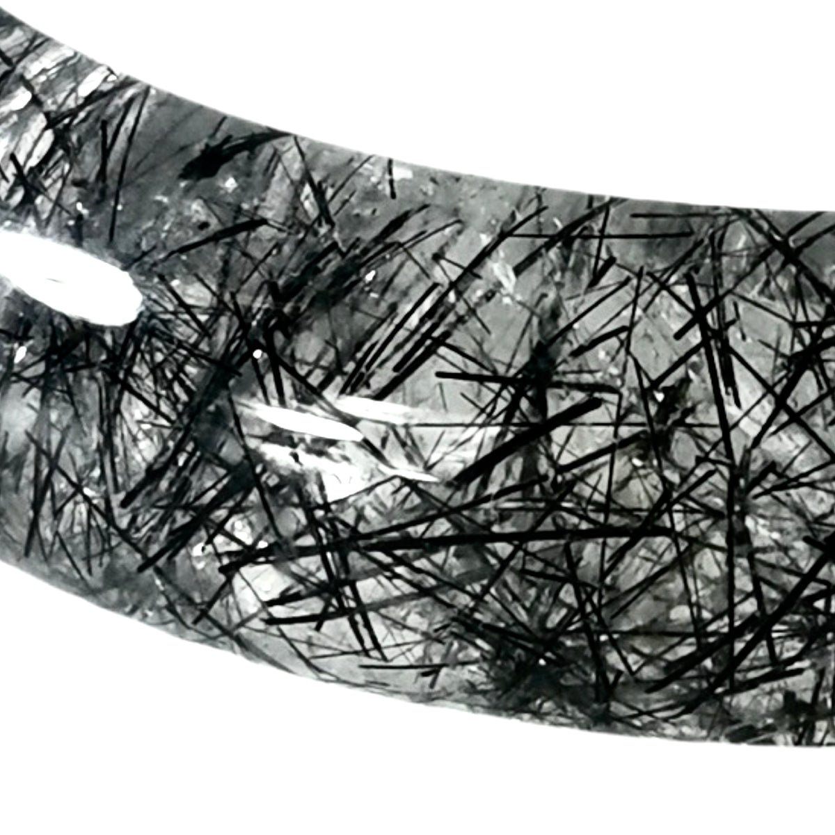 Black Tourmaline in Quartz bangle.