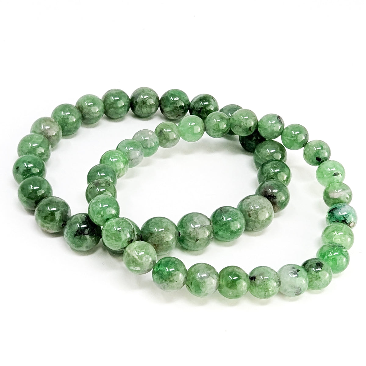 Tsavorite bead bracelet from Tanzania – two bracelets