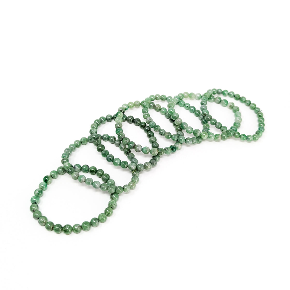 Tsavorite bead bracelet from Tanzania – row of bracelets