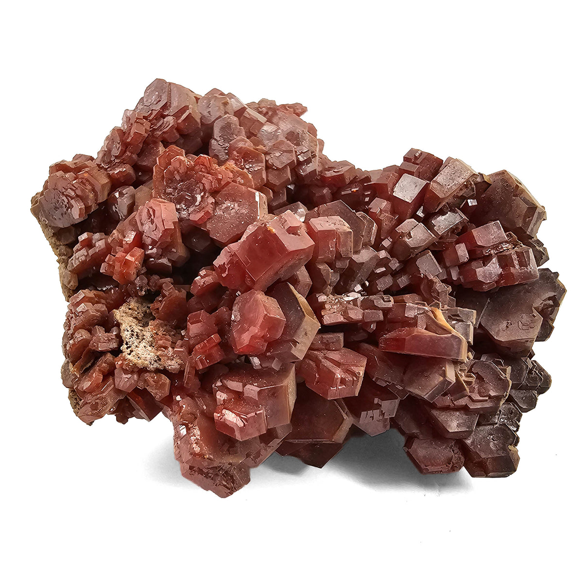 Vanadinite specimen, a lead vanadate, from Mibladen Mining District, Morocco.