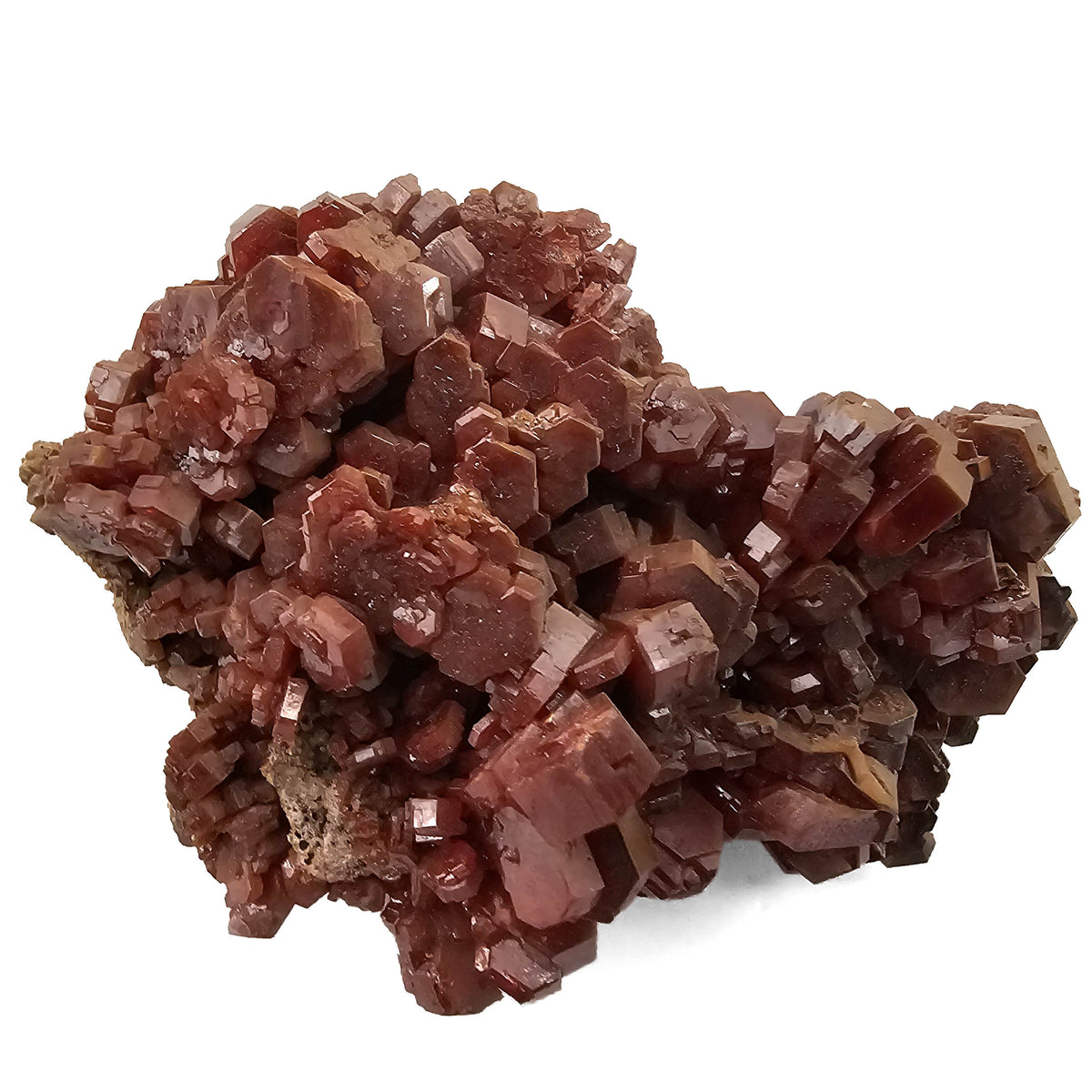 Vanadinite specimen, a lead vanadate, from Mibladen Mining District, Morocco.