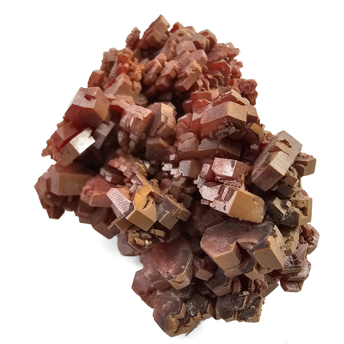 Vanadinite specimen, a lead vanadate, from Mibladen Mining District, Morocco.