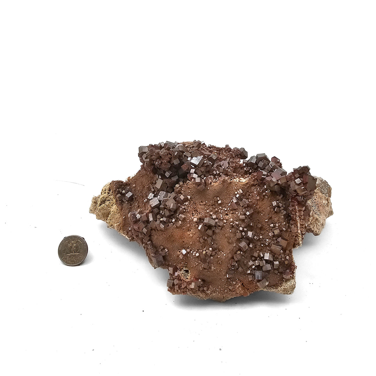 Vanadinite specimen, a lead vanadate, from Mibladen Mining District, Morocco.