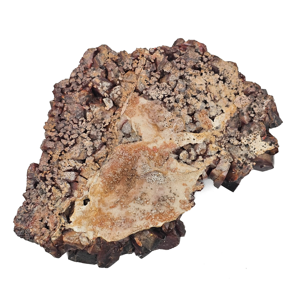Vanadinite specimen, a lead vanadate, from Mibladen Mining District, Morocco.