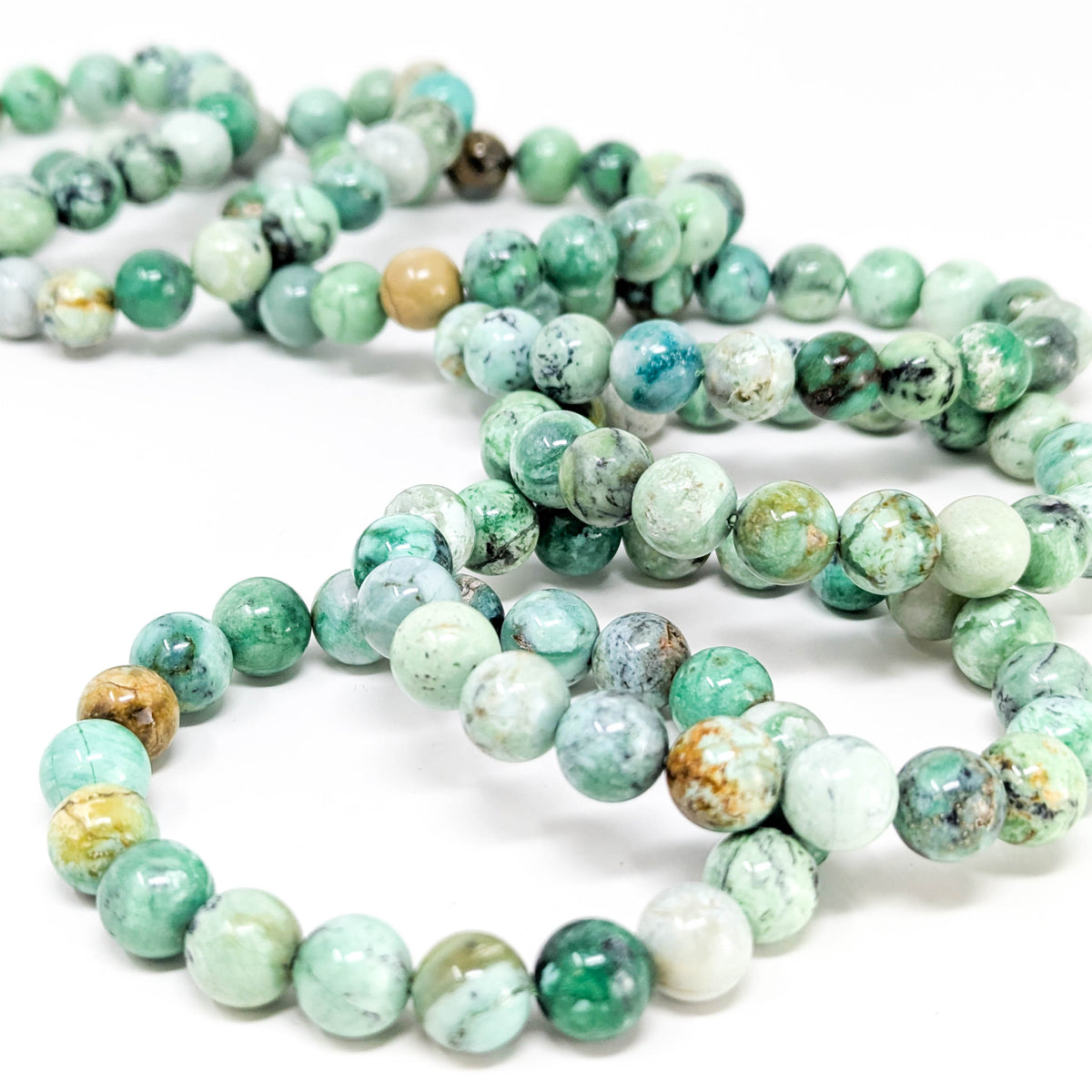 Variscite bead bracelet.