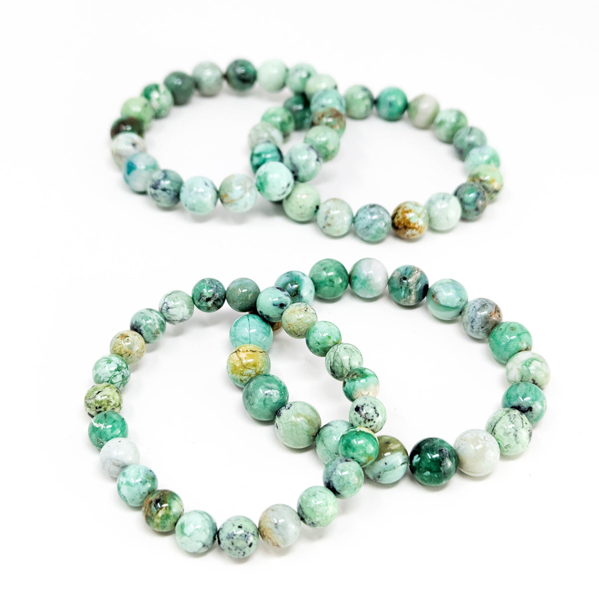 Variscite bead bracelet.