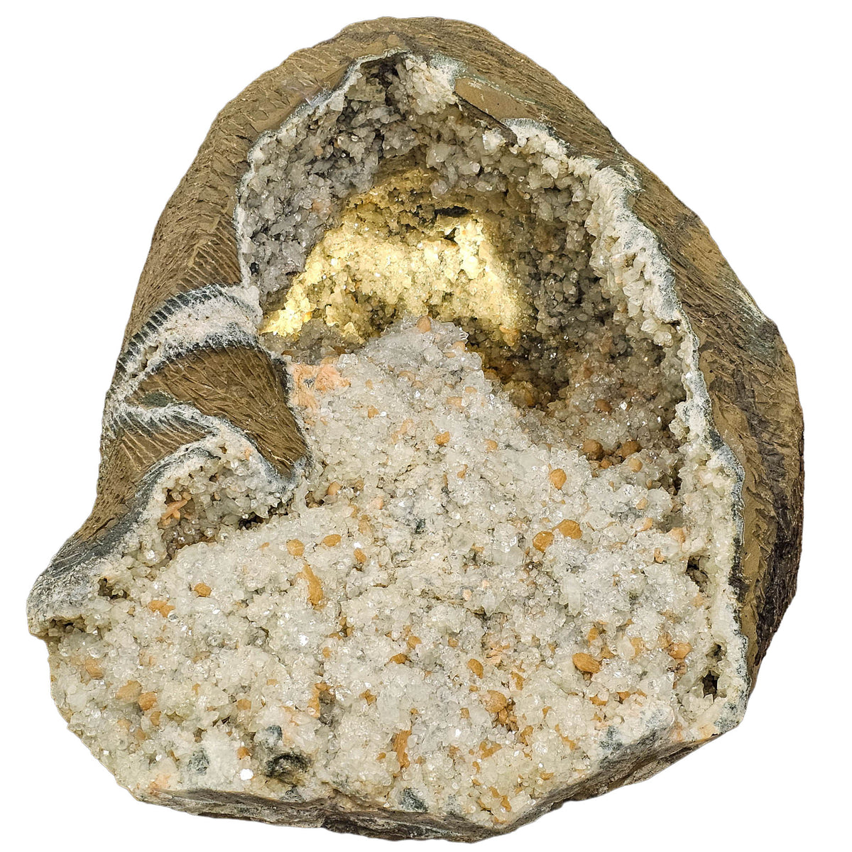 Apophyllite & Stilbite Geode - Rolling Stand - Statement Specimen