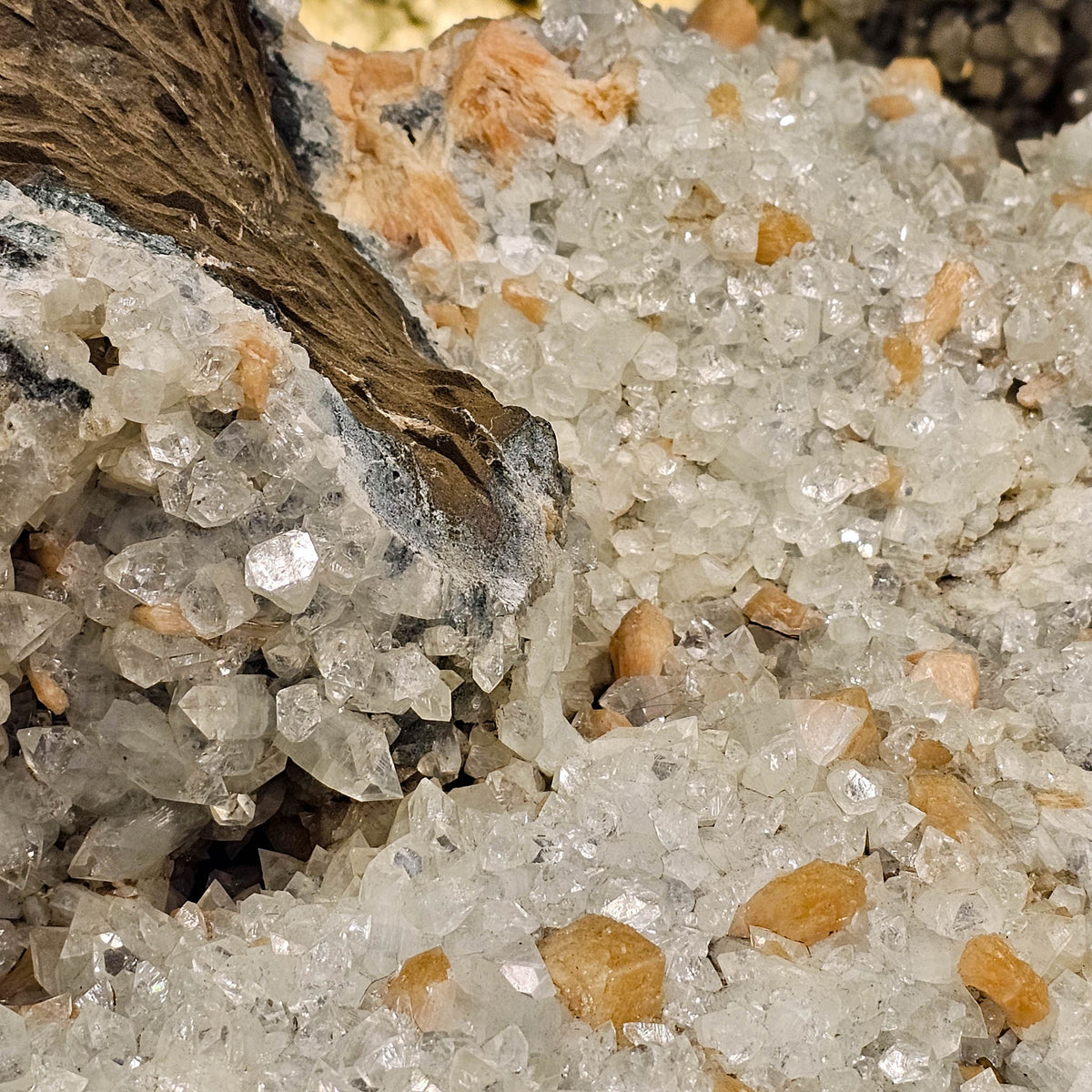 Apophyllite & Stilbite Geode - Rolling Stand - Statement Specimen