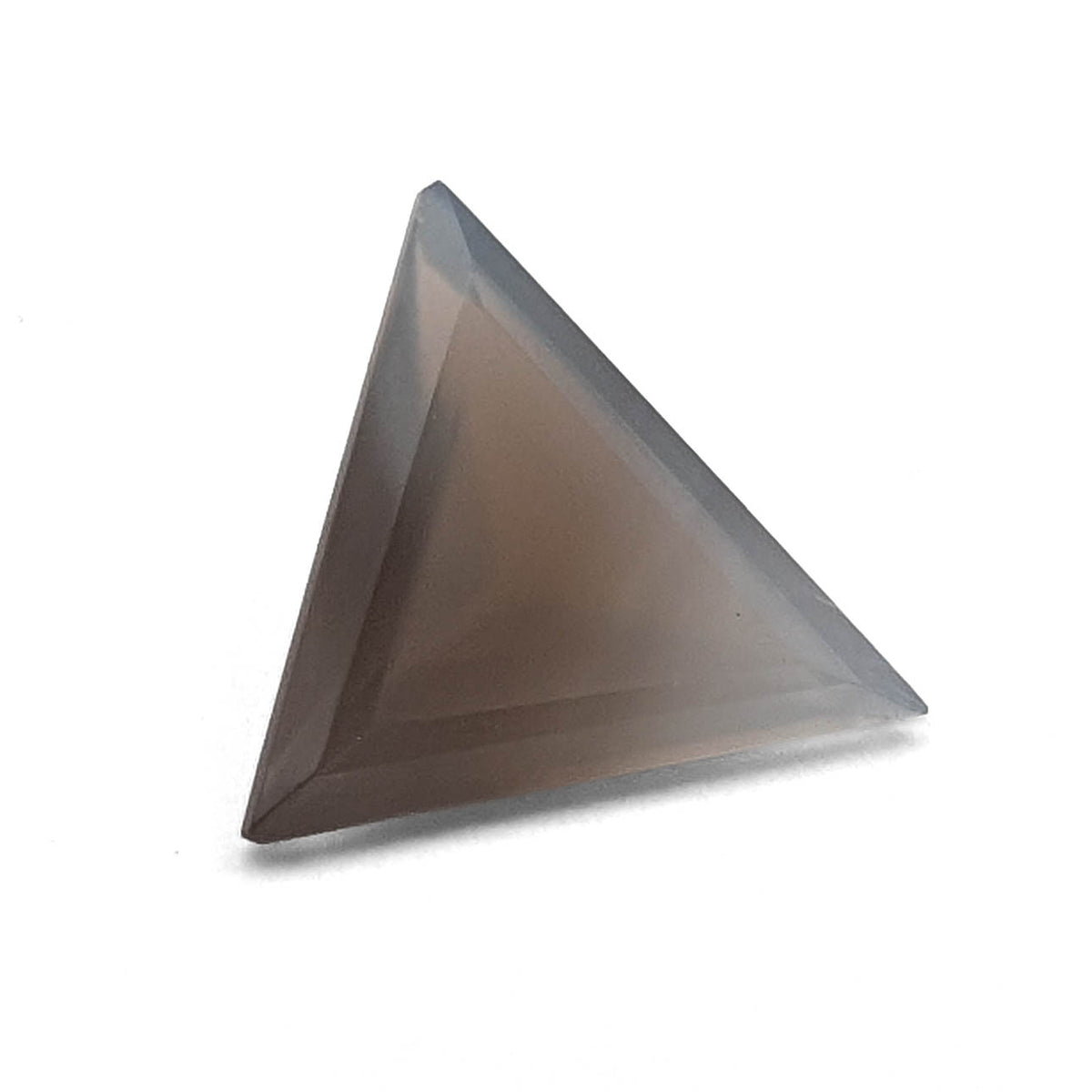 Agate faceted triangle gemstone, 2.71ct, from BC, Canada, view 1 of 10