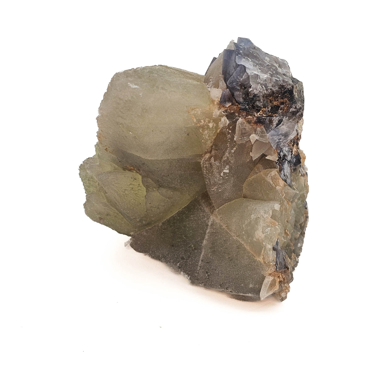 Dogtooth Calcite on Fluorite specimen.