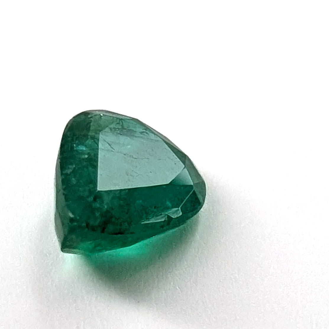 Emerald faceted pear cut gemstone, 1.93ct, alternate angle, view 10 of 11