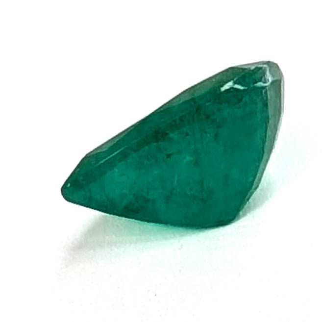 Emerald faceted pear cut gemstone, 2.52ct, alternate angle, view 6 of 9