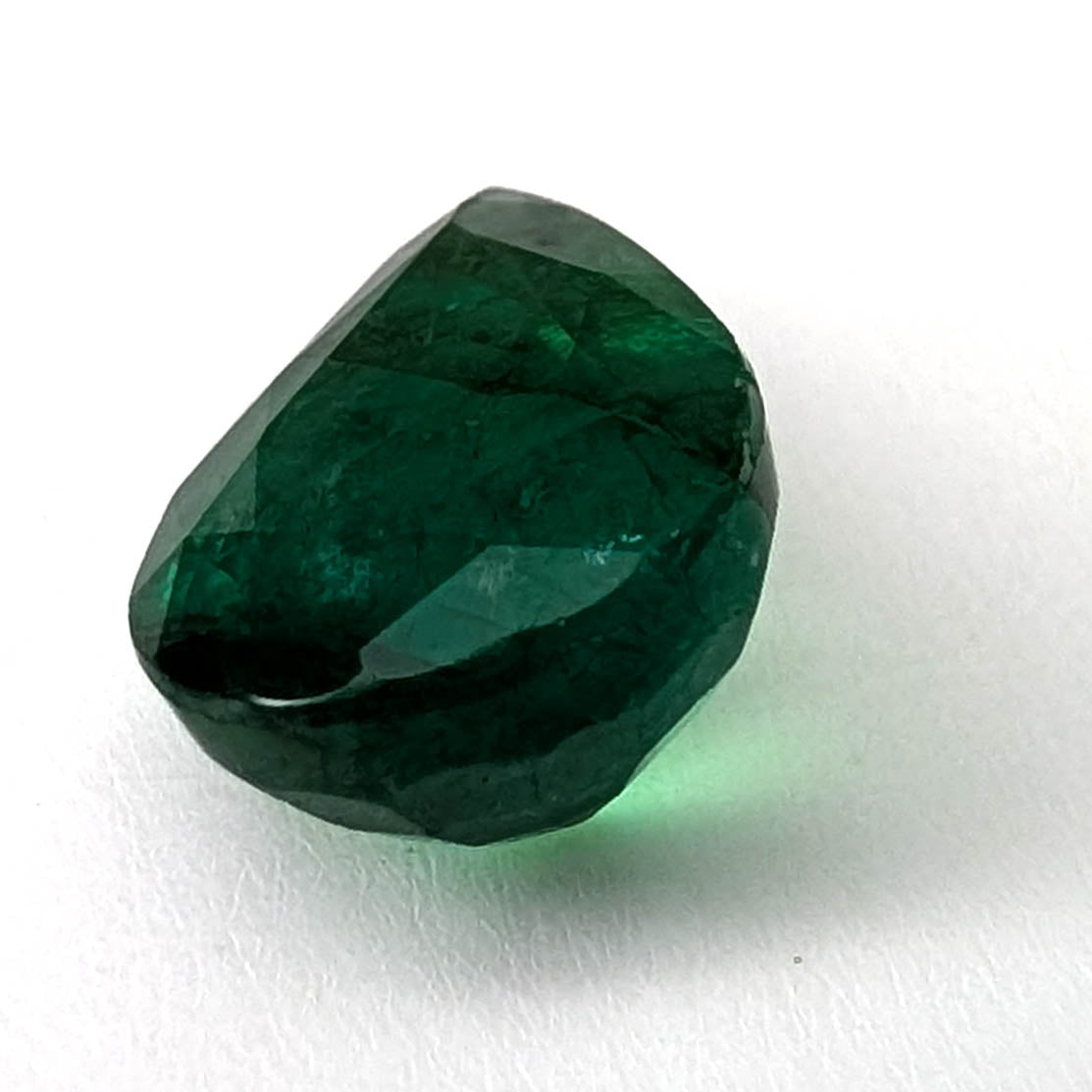 Emerald faceted pear cut gemstone, 3.50ct, alternate angle, view 4 of 11