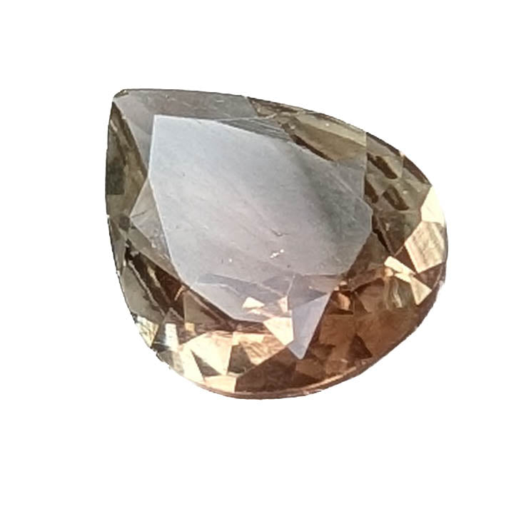 Oregon sunstone faceted pear gemstone, 1.30ct, view 1 of 8