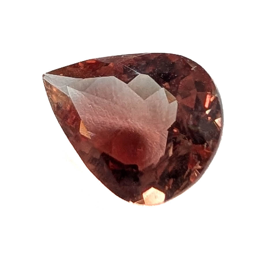 Oregon sunstone faceted pear gemstone, 1.32ct, view 1 of 5