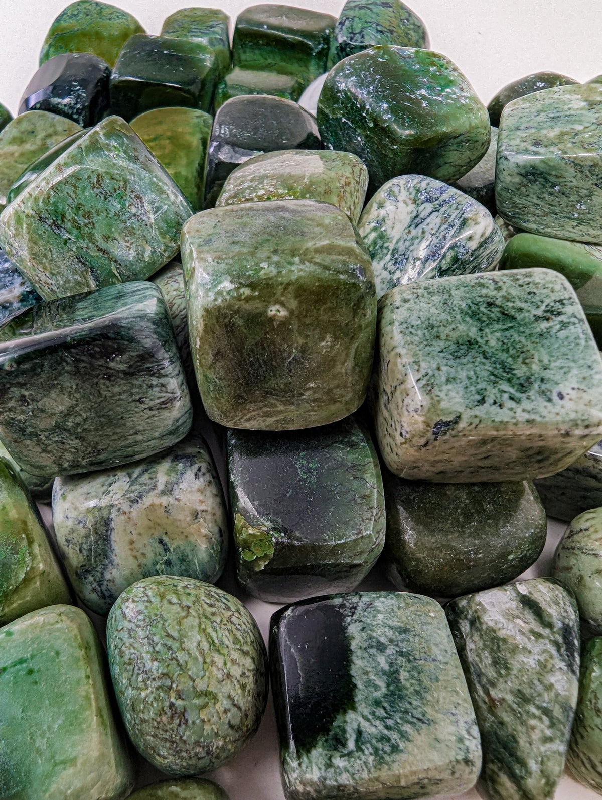 Nephrite jade, Unique (Character Grade) tumble, BC jade from Northern British Columbia, Canada, close-up, view 2 of 10