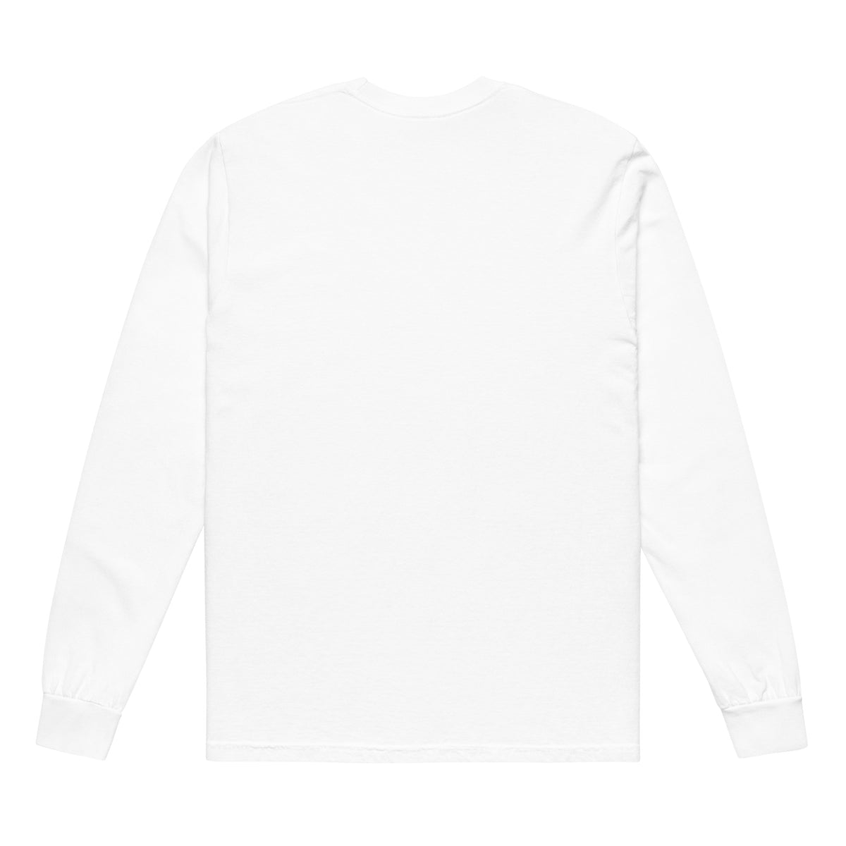 Garment dyed heavy weight long sleeve shirt with the classic logo.