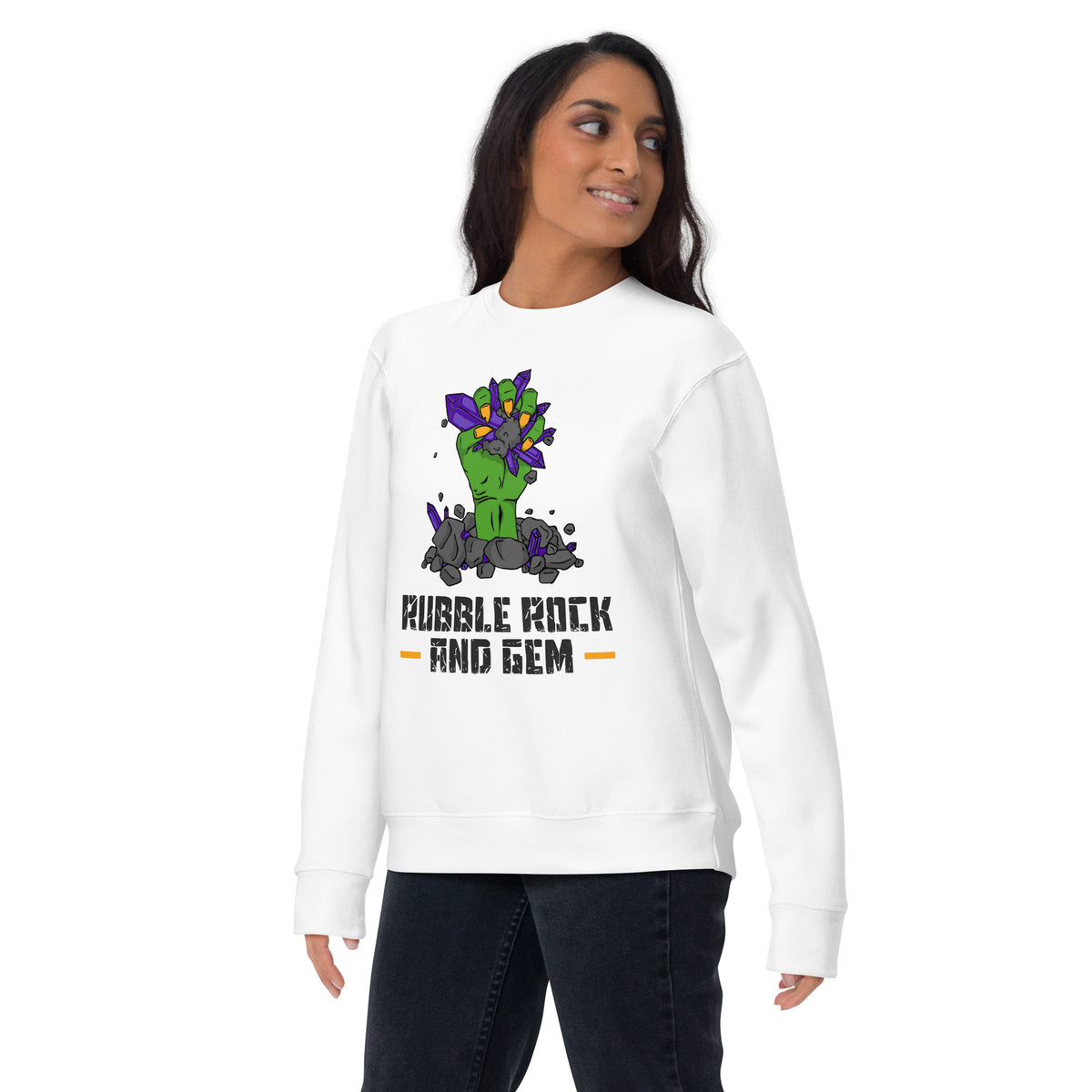 Unisex premium sweatshirt with the classic logo.