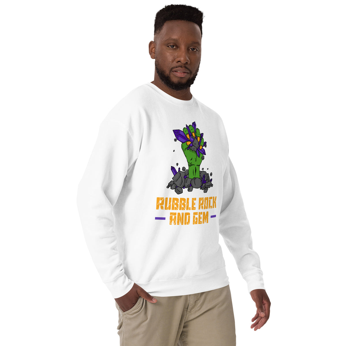 Unisex premium sweatshirt with the classic logo.