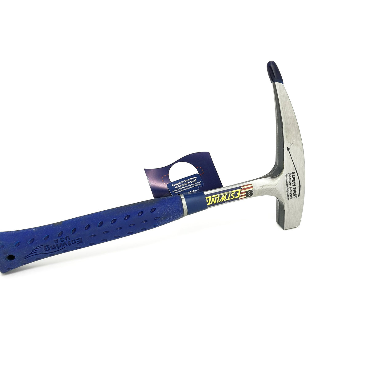 14oz Estwing Rockhounding Hammer, made of drop forged solid American steel.