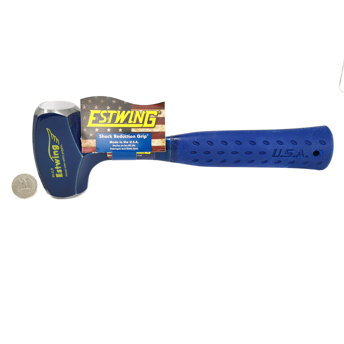2lb Estwing Sledge Rockhounding Hammer, made of drop forged solid American steel.