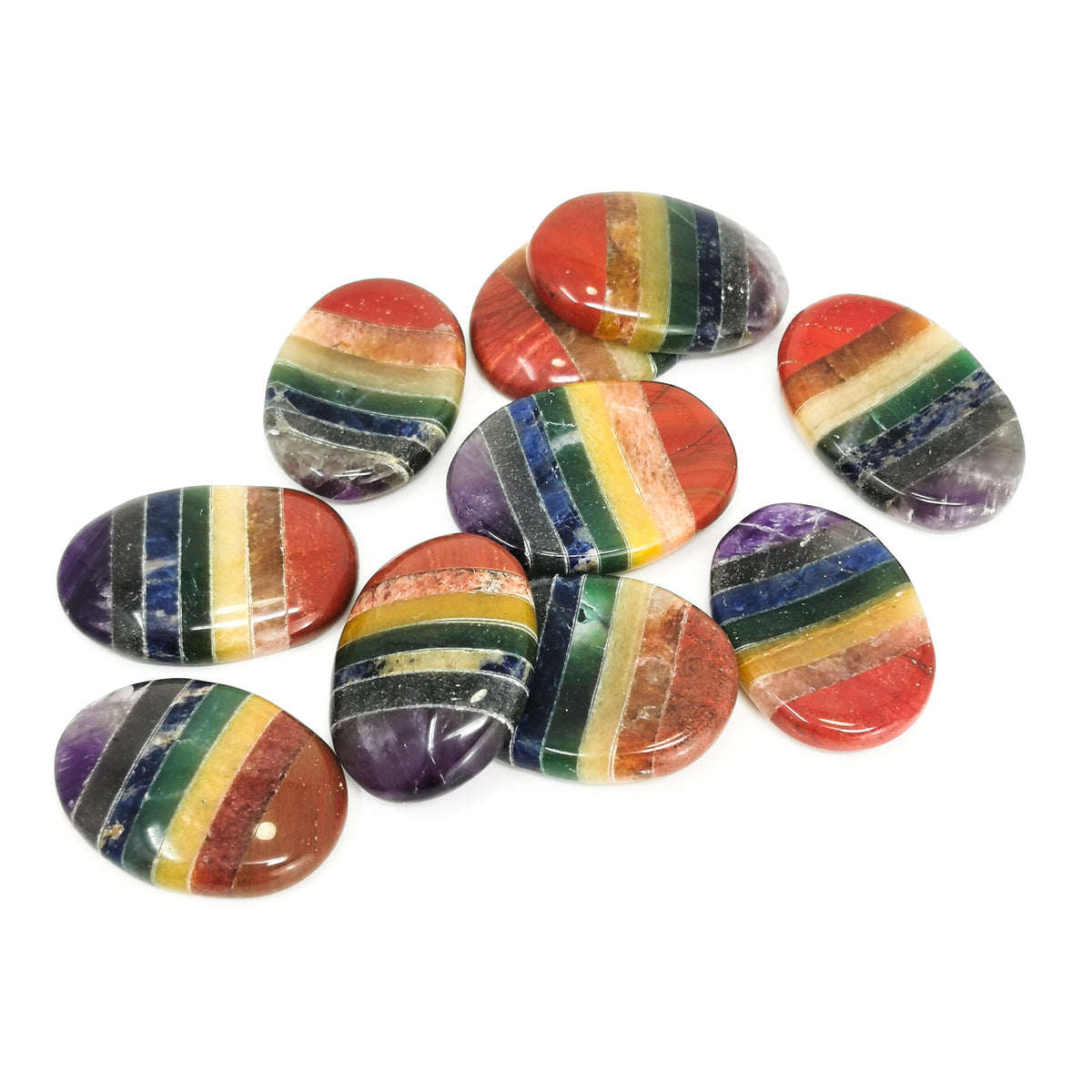 7 Chakra worry stone from India.