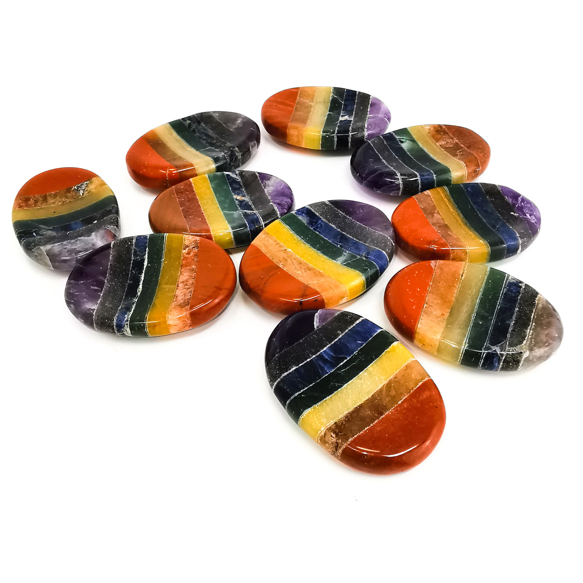 7 Chakra worry stone from India.