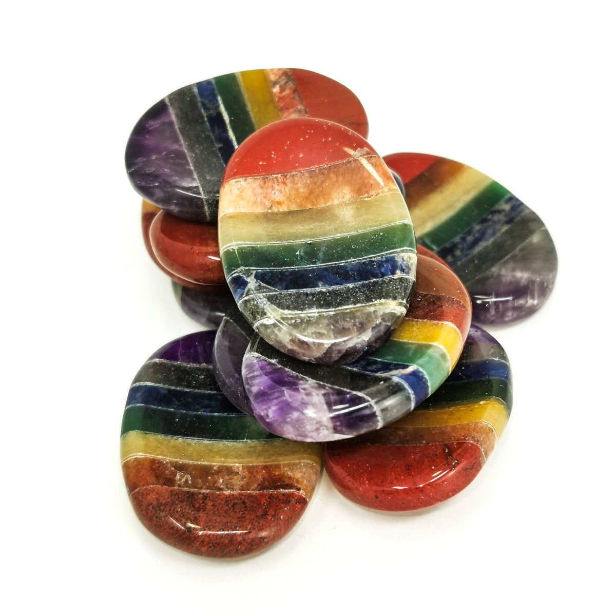7 Chakra worry stone from India.